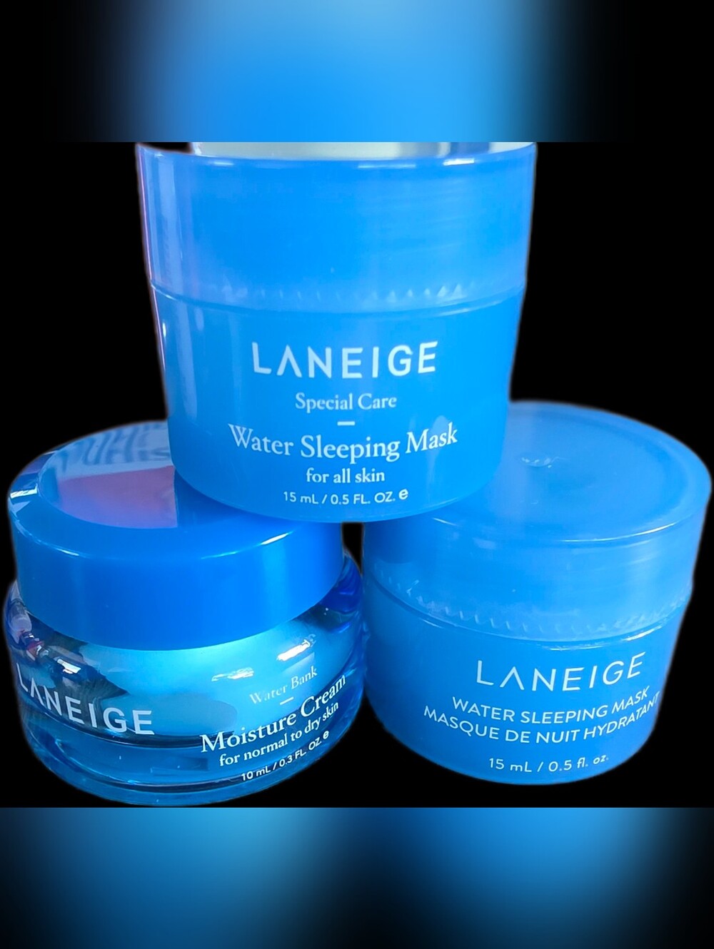 LANEIGE NWOT- Blue Water Sleeping Mask - Set Of 3 - Travel Sizes